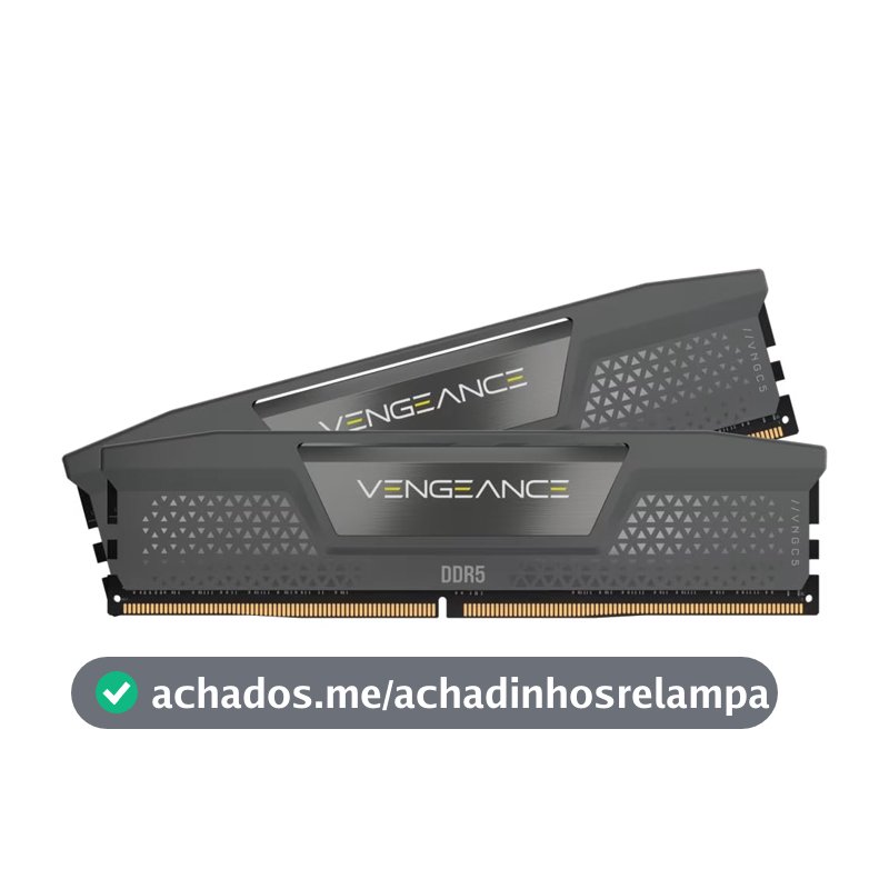 Corsair Memória de desktop Vengeance DDR5 32GB (2x16GB) 6000MHz C36 de alto desempenho – compatível com AMD Expo e Intel XMP 3.0 – Cinza (CMK32GX5M2F6000Z36)