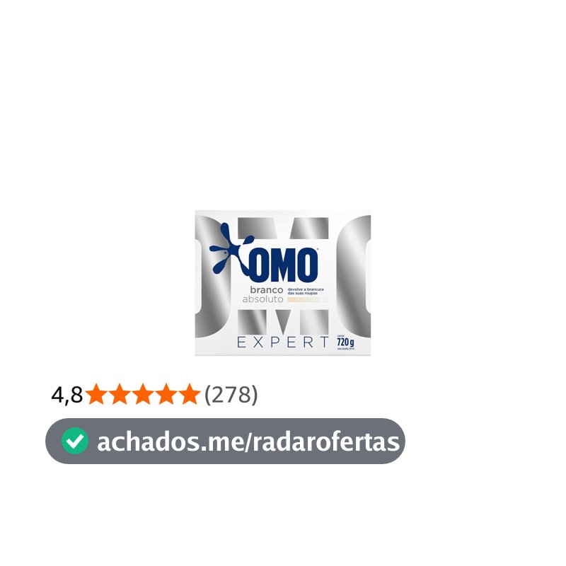 Lava-Roupas em Pó Roupas Brancas Omo Expert Caixa 720g