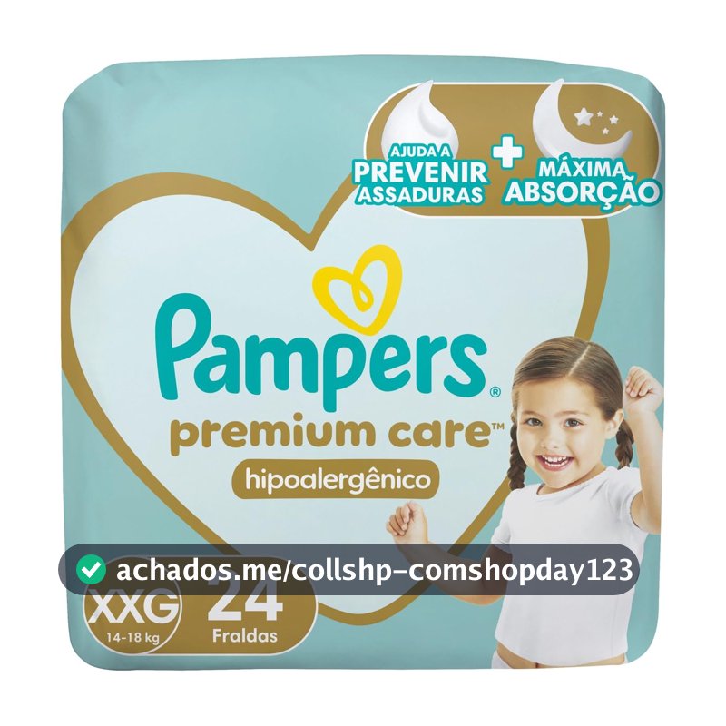 Fralda Pampers Premium Care Tamanho XXG 24 Unidades