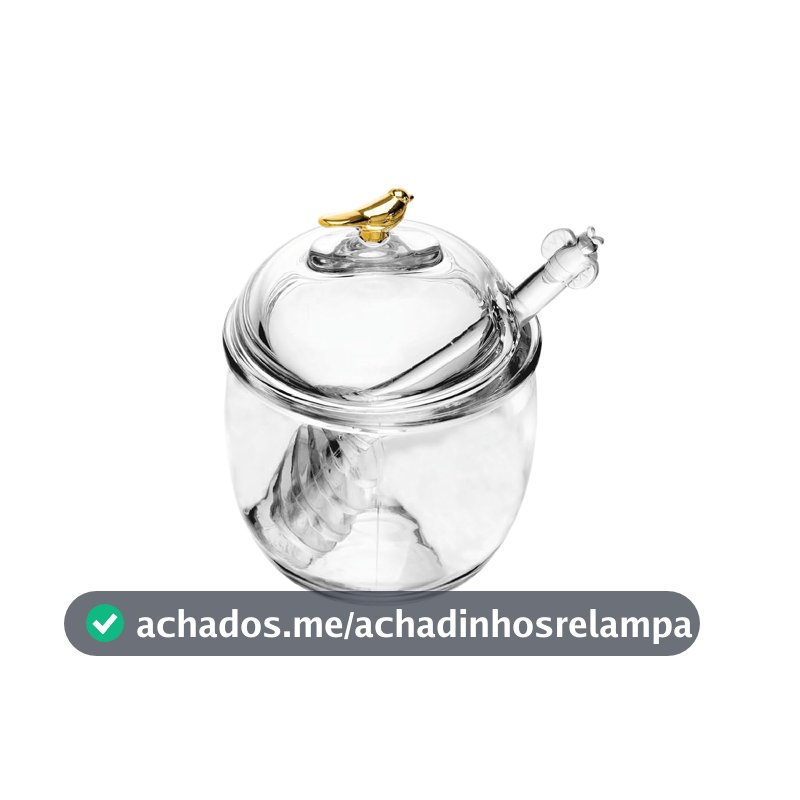 WOLFF - Meleira com Pegador e Tampa Golden Bird 150ml Cristal Ecológico