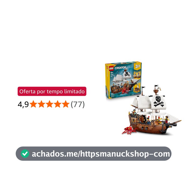 LEGO Creator Barco Pirata Icônico 31387