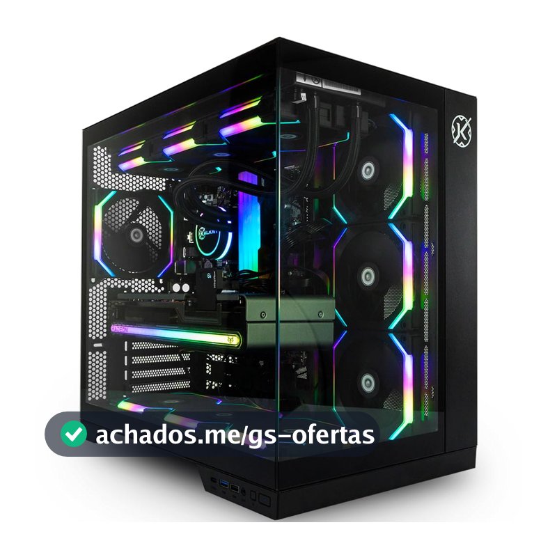 Gabinete Gamer Kalkan Asgard Preto Aquário sem fans KLK00040