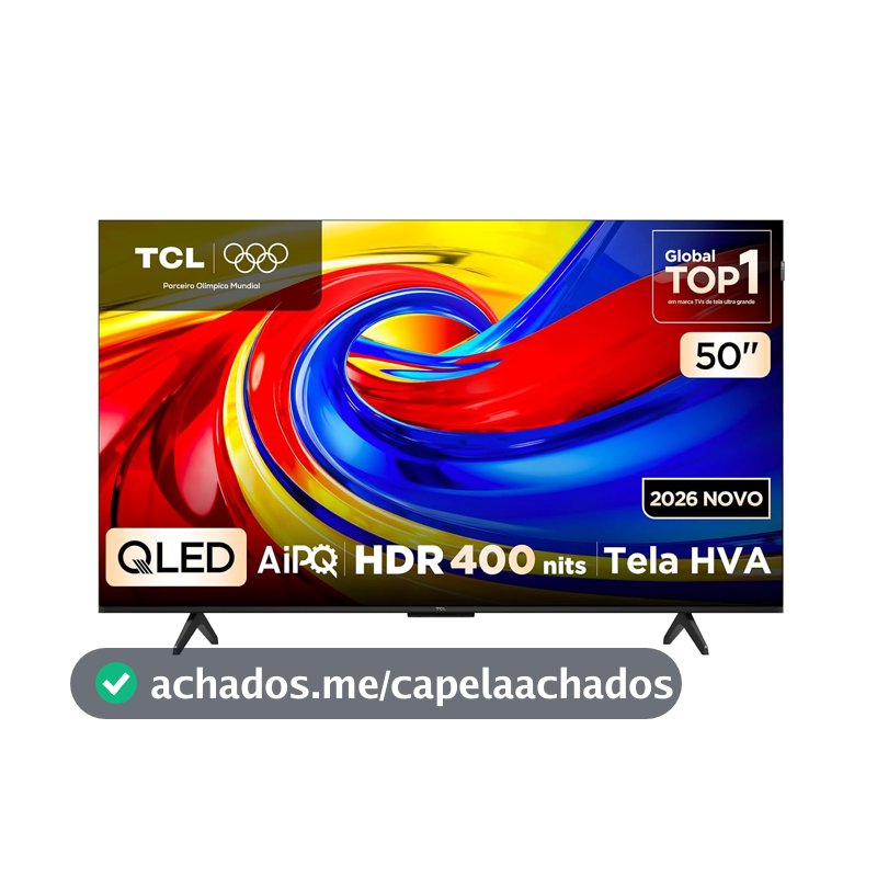 Smart TV TCL 50 Polegadas QLED 4K P7L WiFi Bluetooth Google TV HDR10+ 60 Hz AIPQ 50P7L