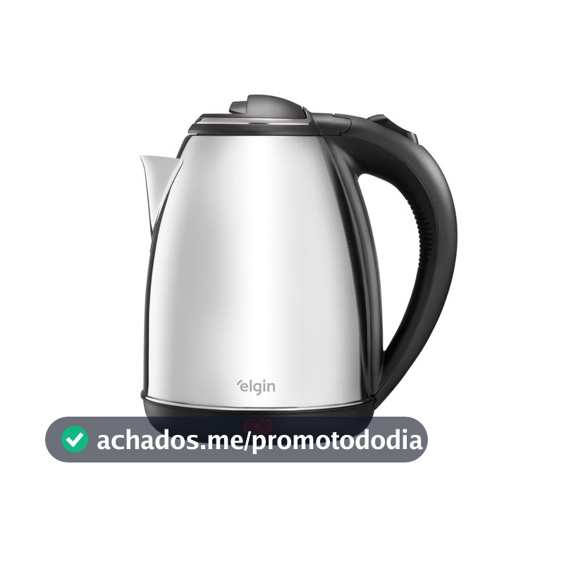 Chaleira Elétrica Elgin Cha10 1,8L Sem Fio com Desligamento Automático, Portátil, Inox