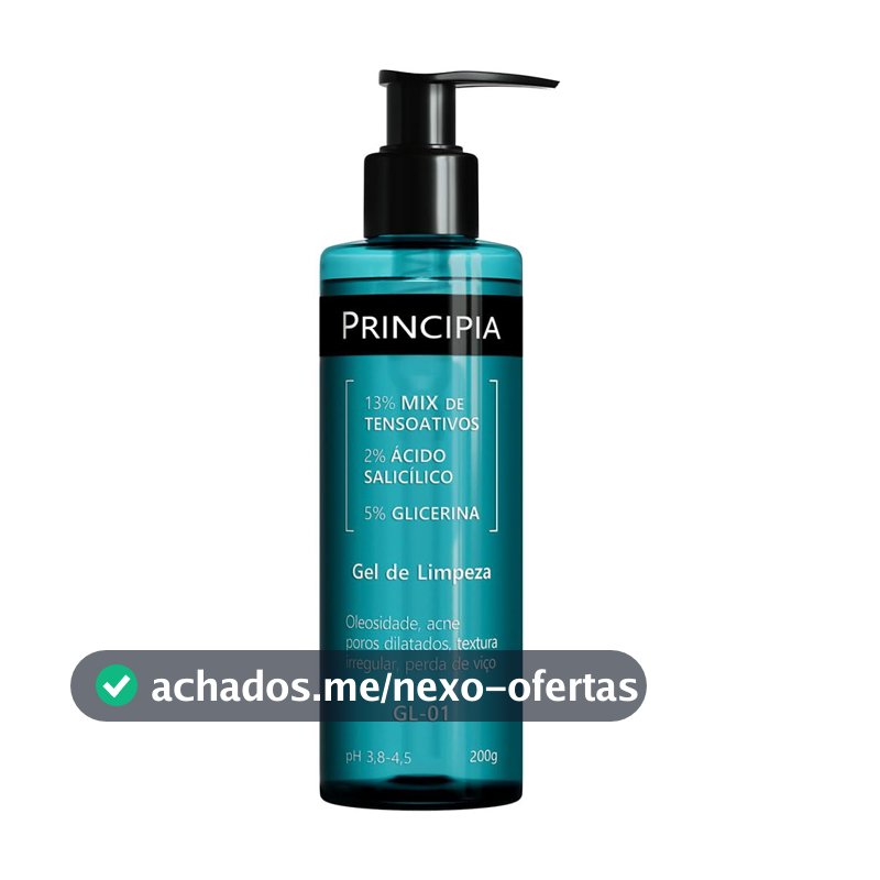Gel de Limpeza Facial Principia, Com 2% de Ácido Salicílico, 200g