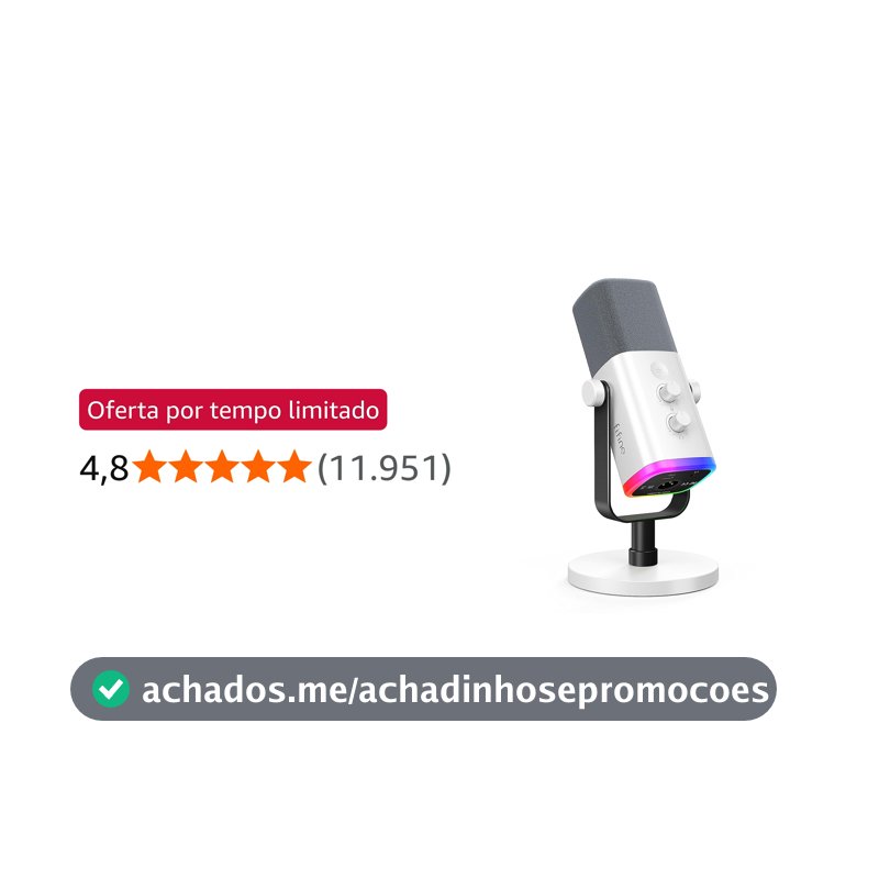 FIFINE AM8W XLR/USB Microfone para Jogos Podcasting para computador PC