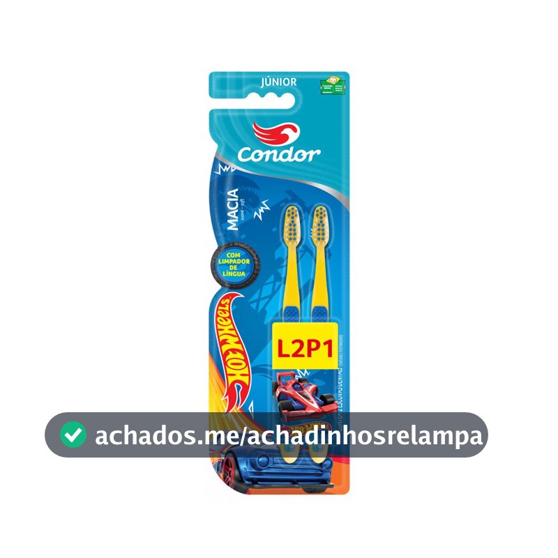 Escova Dental Infantil Condor, Hotwheels
