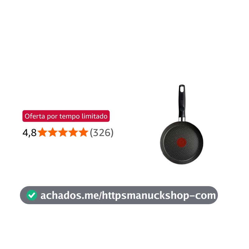 Frigideira Rochedo Robusta Grafite 20cm com Antiaderente Resist 3X, Reforçado com Partículas Minerais, Alta Espessura, Base Limpa Fácil e Thermo-Sinal