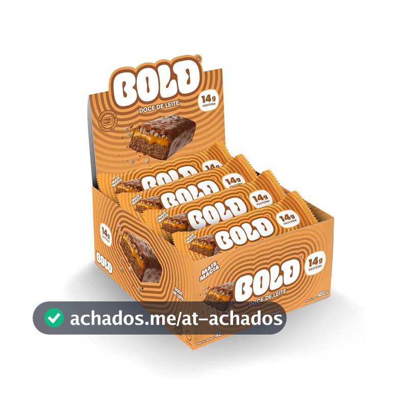 Bold Barra de Proteína Doce de Leite 40g (12 Unidades)