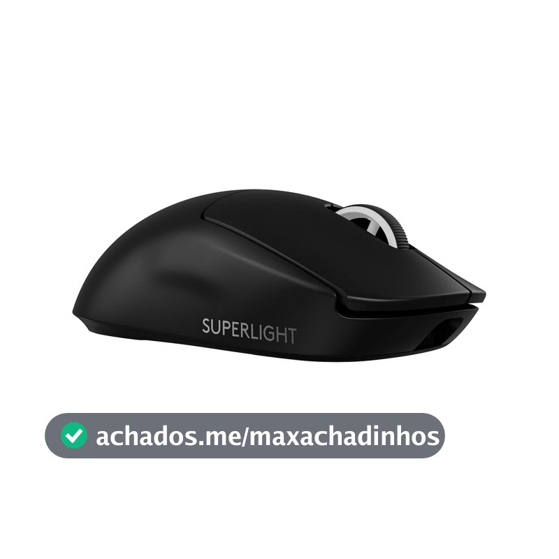 Mouse Gamer Sem Fio Logitech G PRO X SUPERLIGHT 2 com Tecnologia LIGHTSPEED, Ultraleve, Switch LIGHTFORCE, Sensor HERO 2 com 44K DPI, 5 botões programáveis e Bateria Recarregável - Preto