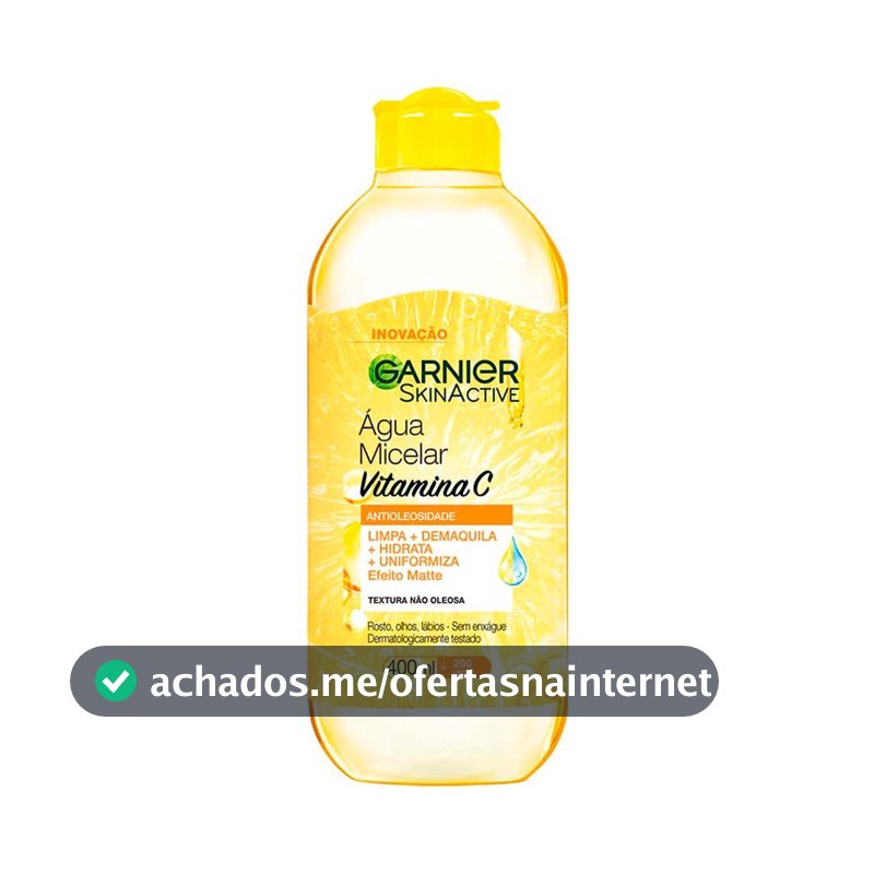 Água Micelar Garnier Uniform & Matte Antioleosidade Vitamina C 400ml