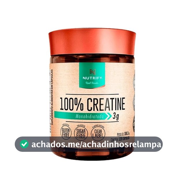 100% Creatine Monohidratada em Cápsulas (120 Caps) - Nutrify