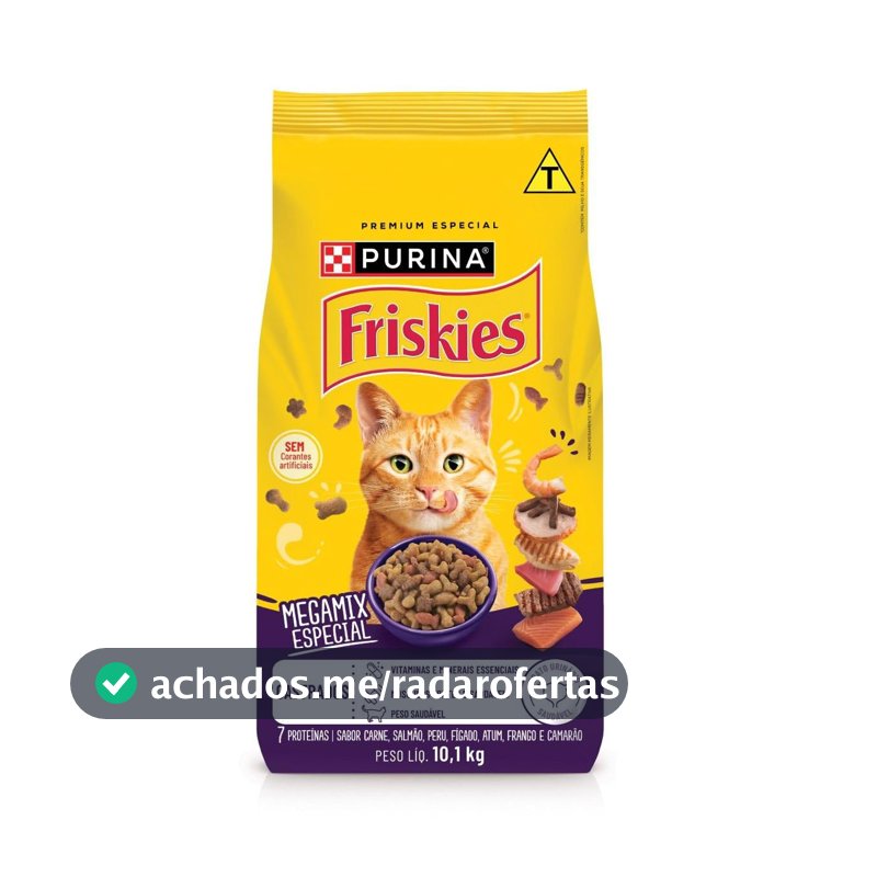 Ração seca PURINA FRISKIES® Megamix para Gatos Castrados 10,1Kg