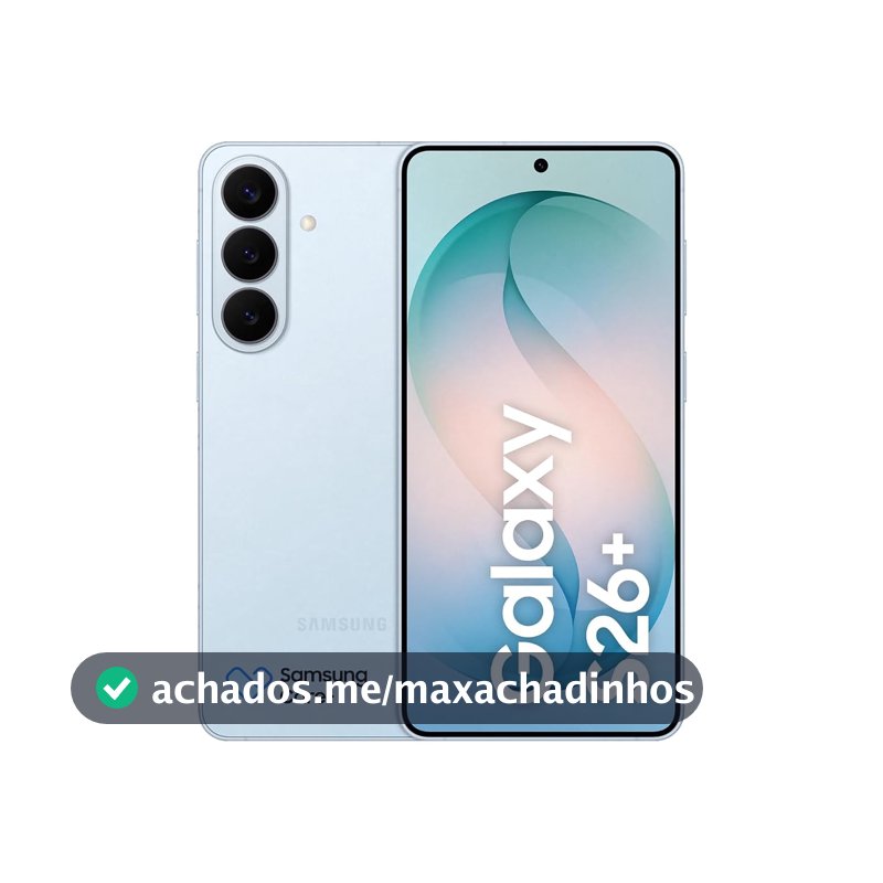 Celular Samsung Galaxy S26+ 5G, 512GB, 12GB RAM, Câmera Tripla de 50+12+10, Tela Grande de 6.7" - Azul