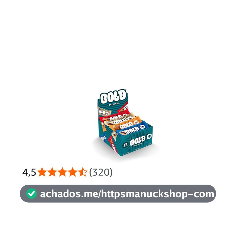 Bold Barra de Proteína Caixa Mista (12 Unid) 40G com 14g de Proteína