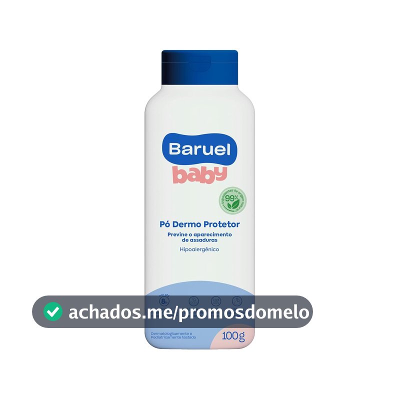 Talco Infantil Dermo Protector 100g - Baruel Baby