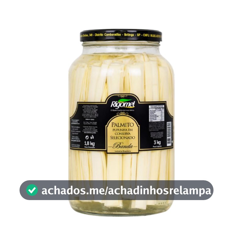 Palmito Pupunha Rigomel Banda 1,8 Kg