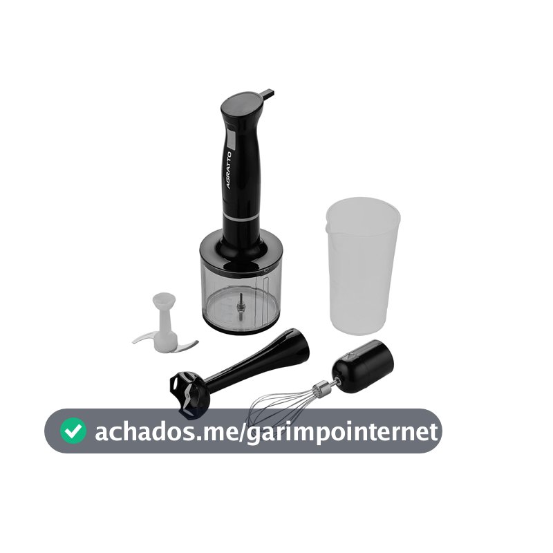 Mixer 3 em 1 Agratto AMIX01-01 Preto 700ml 127V