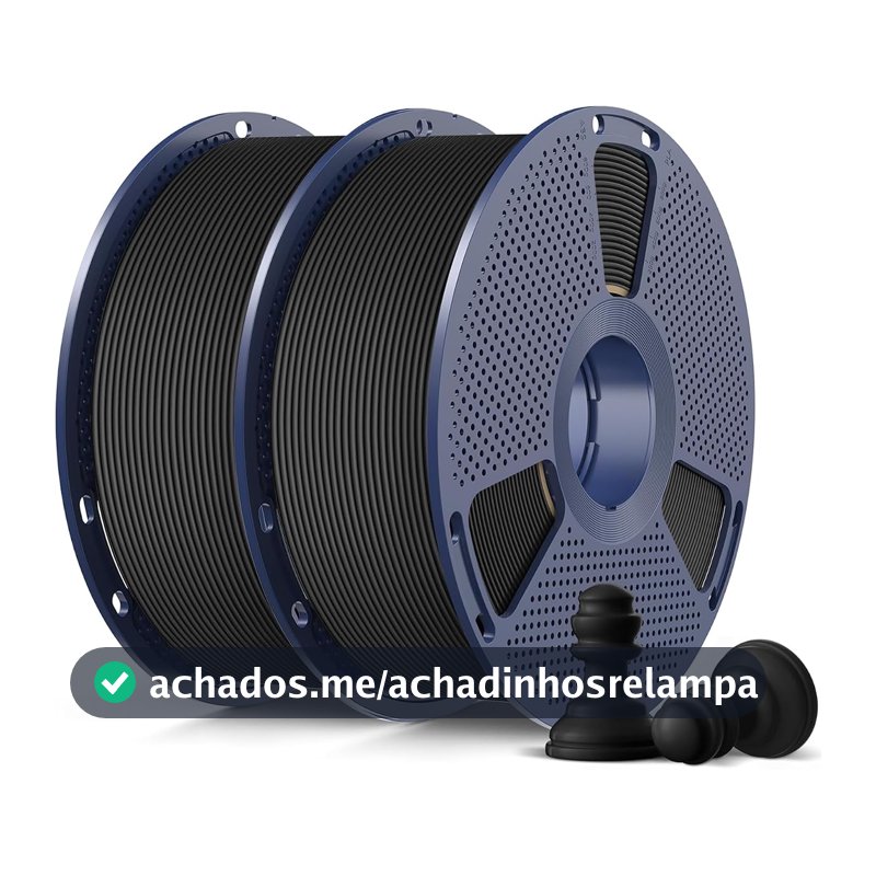 Creatorally Filamento PLA Fosco Alta Velocidade 1,75mm 2x1kg Preto