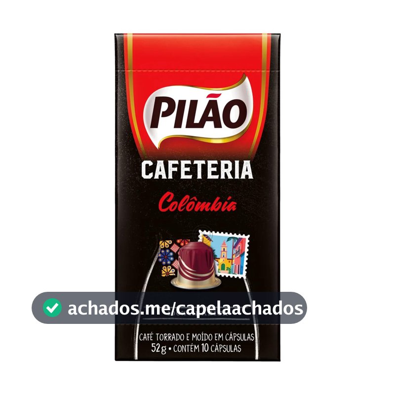 Café em Cápsula Torrado e Moído Pilão Cafeteria Colômbia Caixa 52g 10 Unidades