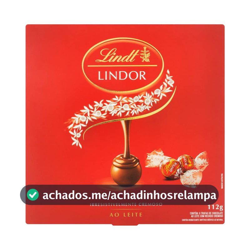 Caixa de Presente Chocolate ao Leite Lindt Lindor 112g