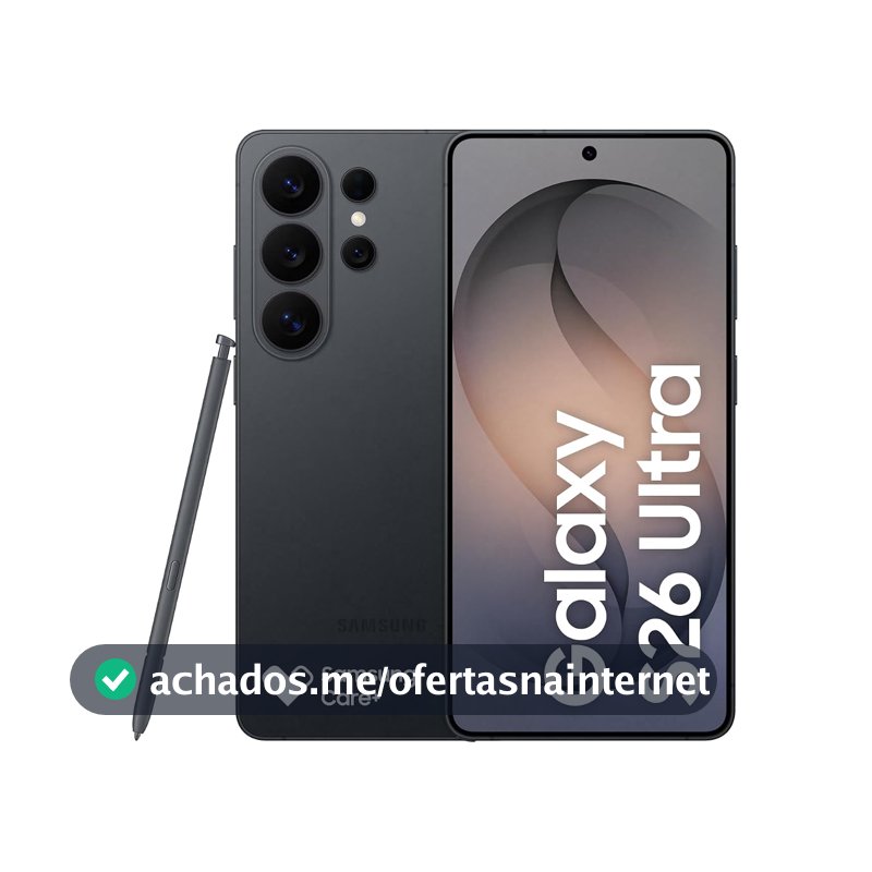 Celular Samsung Galaxy S26 Ultra 5G, 256GB, 12GB RAM, Câmera Quádrupla, Tela Grande de 6.9" - Preto
