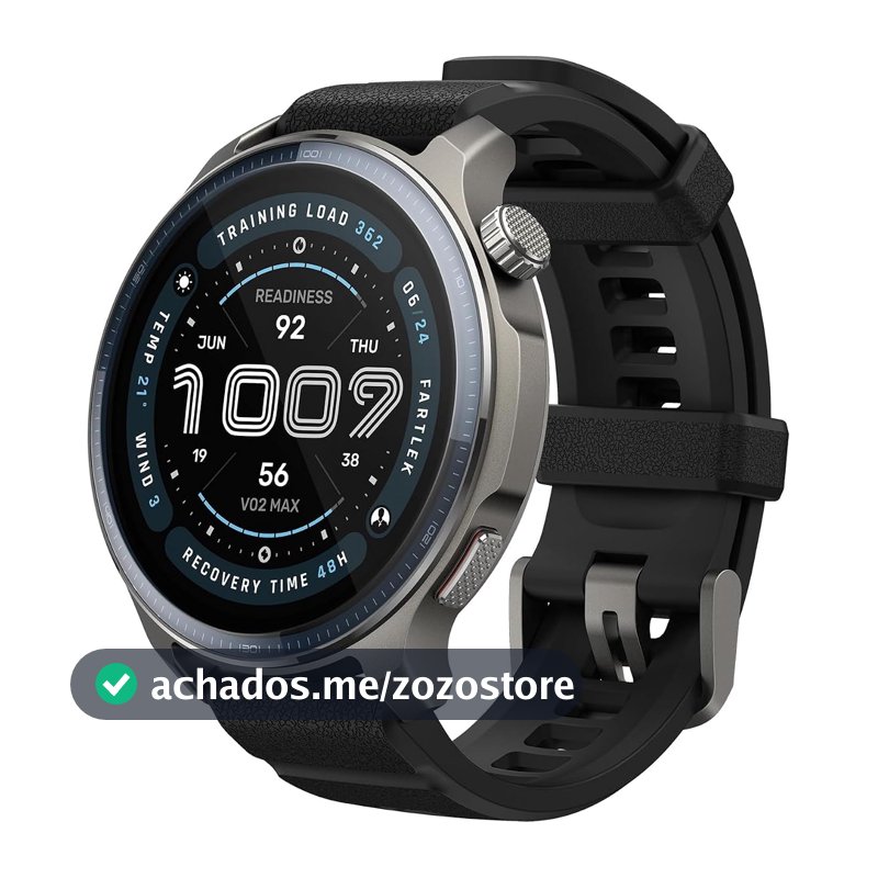 Amazfit Smartwatch Balance 2 Original 47mm AMOLED Display de Vidro Safira, Mapas Offline, GPS Dual Band, 21 Dias de Autonomia, 170+ Modos (Balance 2 Black)