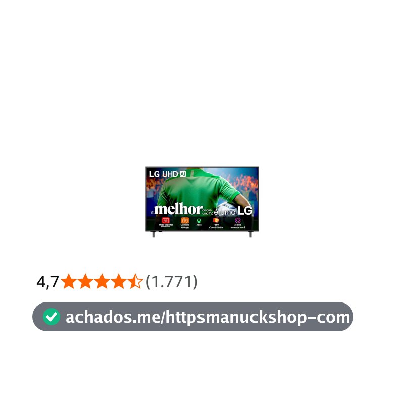 Smart TV 4K 55" LG UHD 55UA85 Processador α7 AI Ger8 4K Super Upscaling Google Cast Alexa Integrado Controle AI Smart Magic WebOS 25