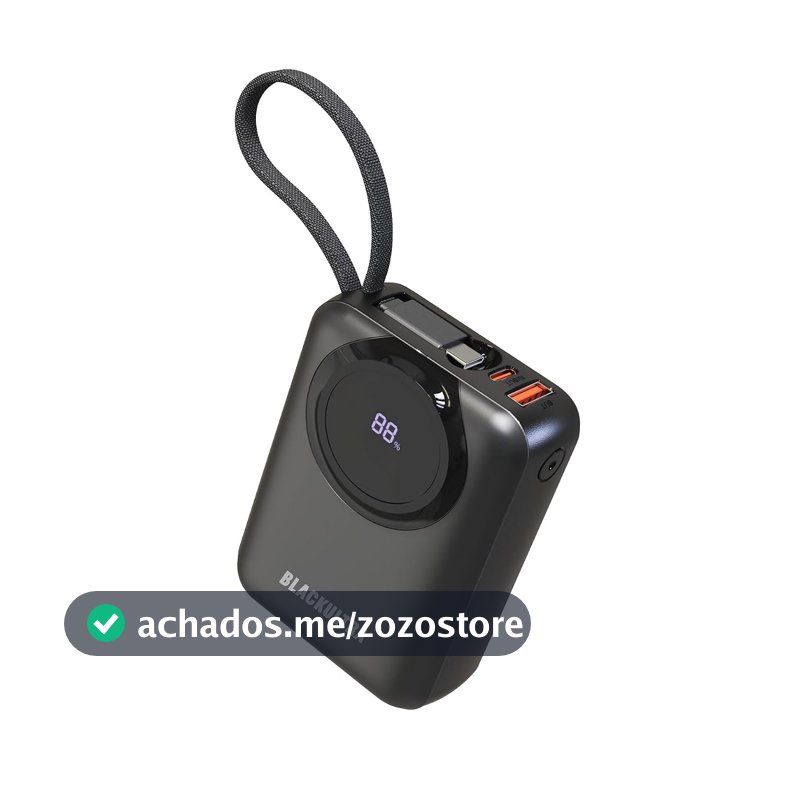 Power Bank 20000mAh com Display LED e Carregamento Rápido 22,5W