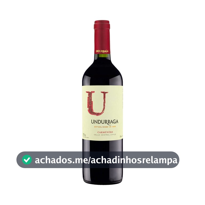 Vinho Chileno Tinto Seco Undurraga U Carménère Valle Central 750ml