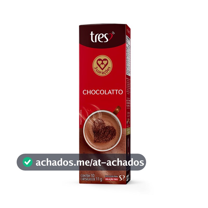 3 Corações Cápsula Chocolatto TRES - 10 unidades