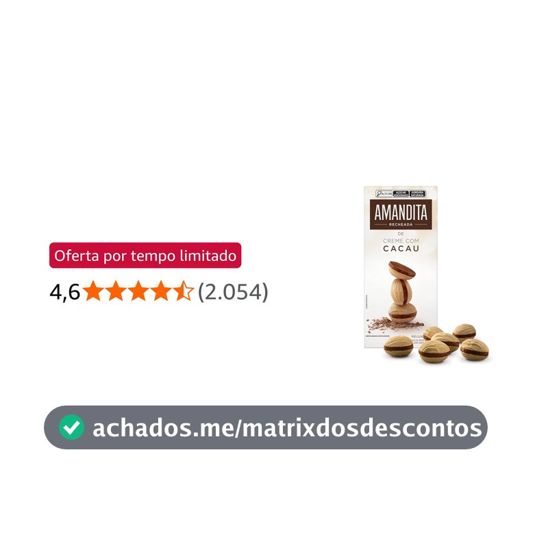 Lacta Amandita - Wafer Recheado Sabor Chocolate 200g