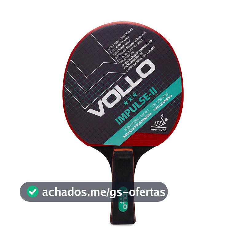 Raquete Profissional de Tênis de Mesa Impulse II Vollo Aprovada ITTF