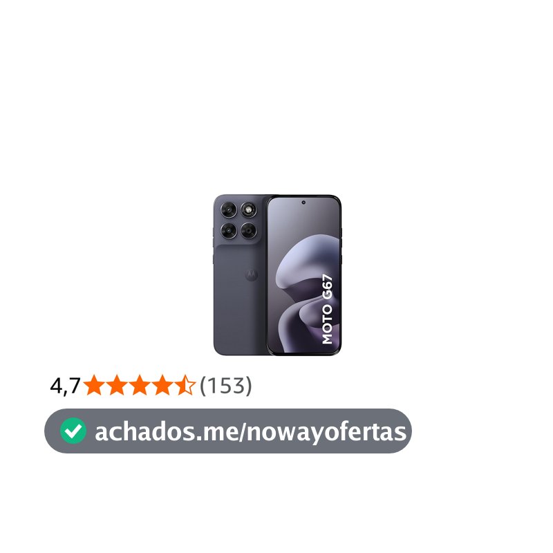 Smartphone Motorola Moto G67 5G - 256GB 4GB RAM + 8GB RAM Boost camera 50MP Sony Lytia 600, tela 1.5K extreme Amoled 120hz, ultrarresistente - Chumbo