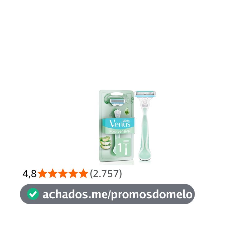 Gillette Venus Pele Sensível Aparelho de Depilar com Aloe Vera, 1 Unidade