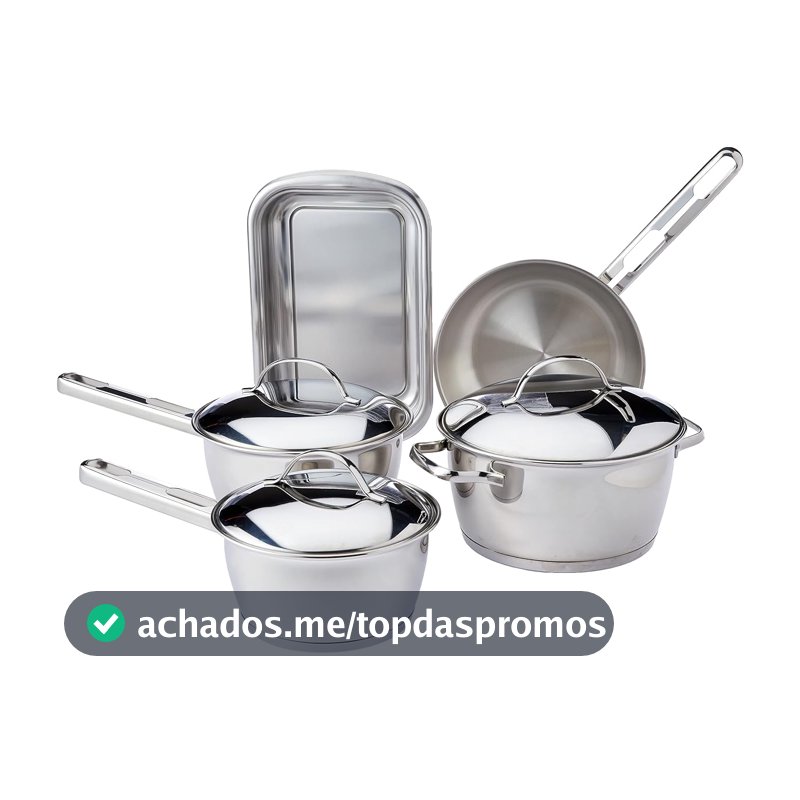 Jogo de Panelas em Aço Inox 5 peças Allegra Tramontina