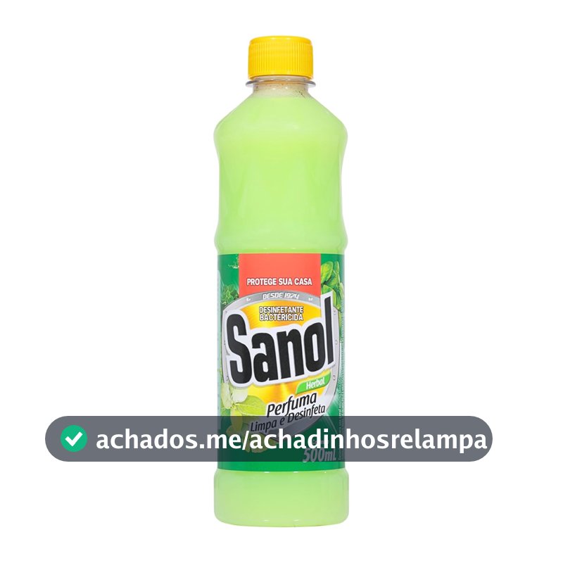 Desinfetante Líquido para uso Geral, Herbal, Sanol, 500 ml, Verde