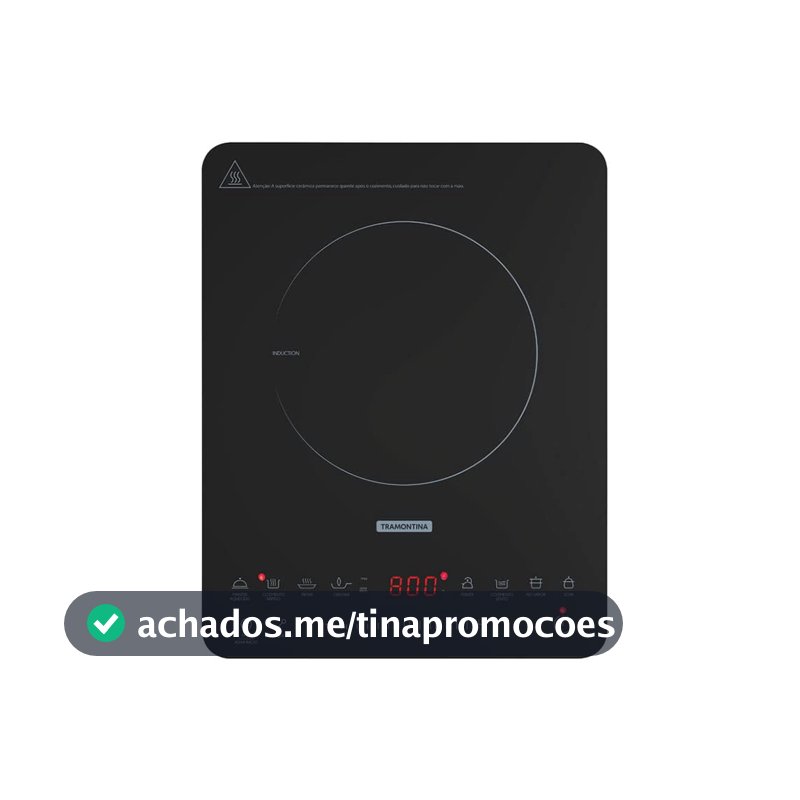 Cooktop Portátil por Indução Tramontina Slim Touch 9471413 com 1 Boca Preto