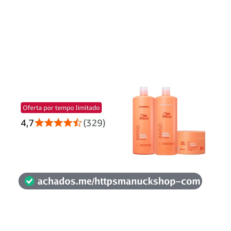 Kit Wella Professionals Invigo Nutri-Enrich Salon Máscara P (3 produtos)