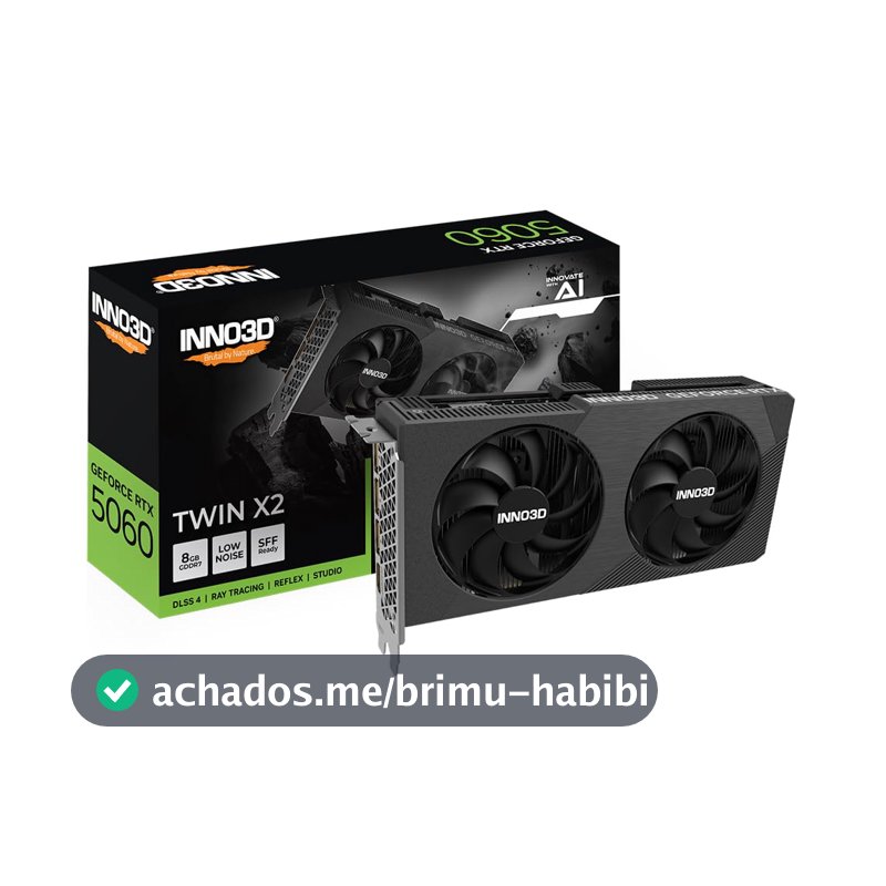 INNO3D GPU Geforce Rtx 5060 Twin X2 8GB 128BITS GDDR7 N50602-08D7-195071N