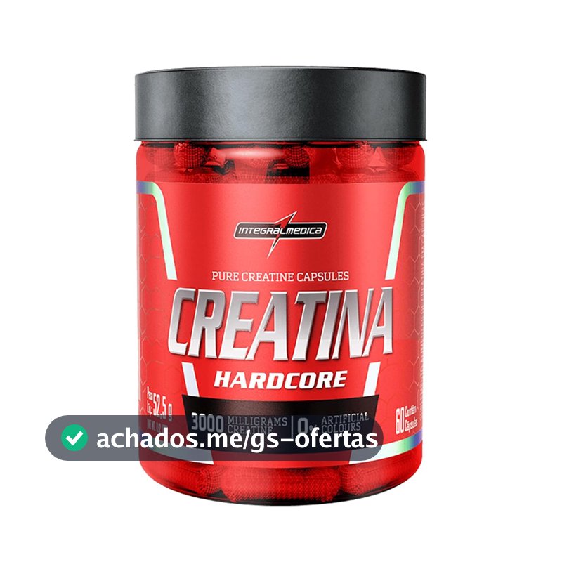 Integralmedica Creatina Hardcore 60 Cápsulas Pura Monohidratada
