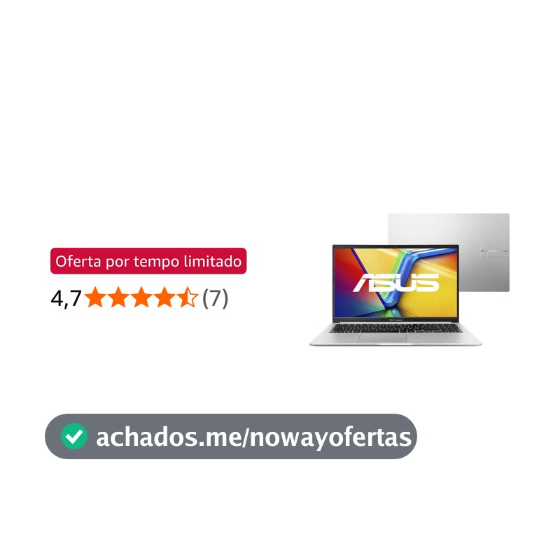 Notebook Asus Vivobook 15 M1502ya Amd Ryzen 7 5825u 8gb Ram 512 Gb Ssd Windows 11 Home 15,6" Lcd Led Fhd nível Ips Cool Silver Bq966w
