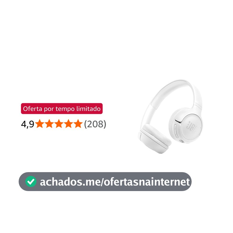 JBL, Fone de Ouvido Bluetooth Over-Ear, Tune 530BT, Sem Fio, Até 76 Horas de Bateria - Branco