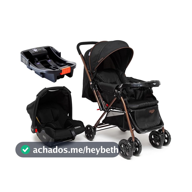 Travel System Cosco Kids, Reverse Trio, Preto Bronze