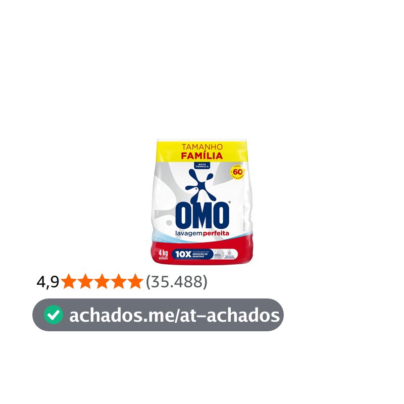 Omo Sabão em Pó Lavagem Perfeita 4Kg