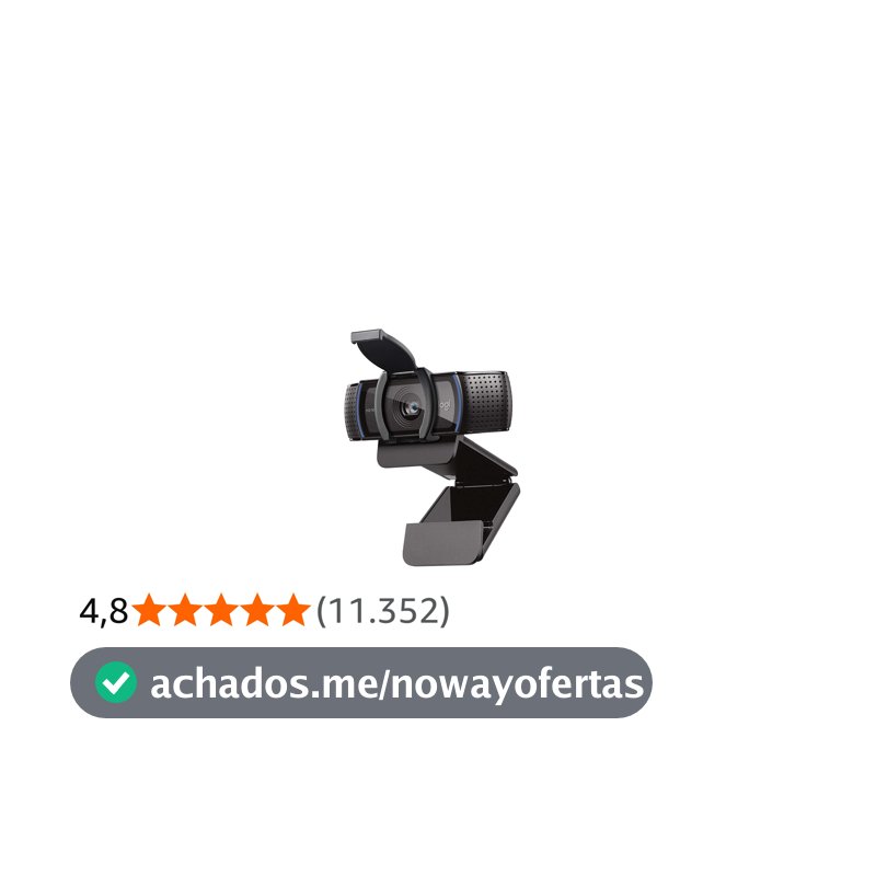 Webcam Full HD Logitech C920s 1080p/30fps com Microfone Embutido e Tampa de Privacidade para Zoom/Teams/Meet ou Até Criação de Conteúdo - Preto