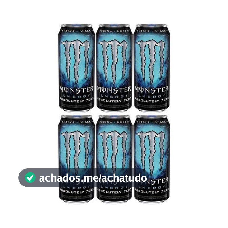 Pack de Monster Absolutely Zero LT 473ml - Unidade 6 unidades