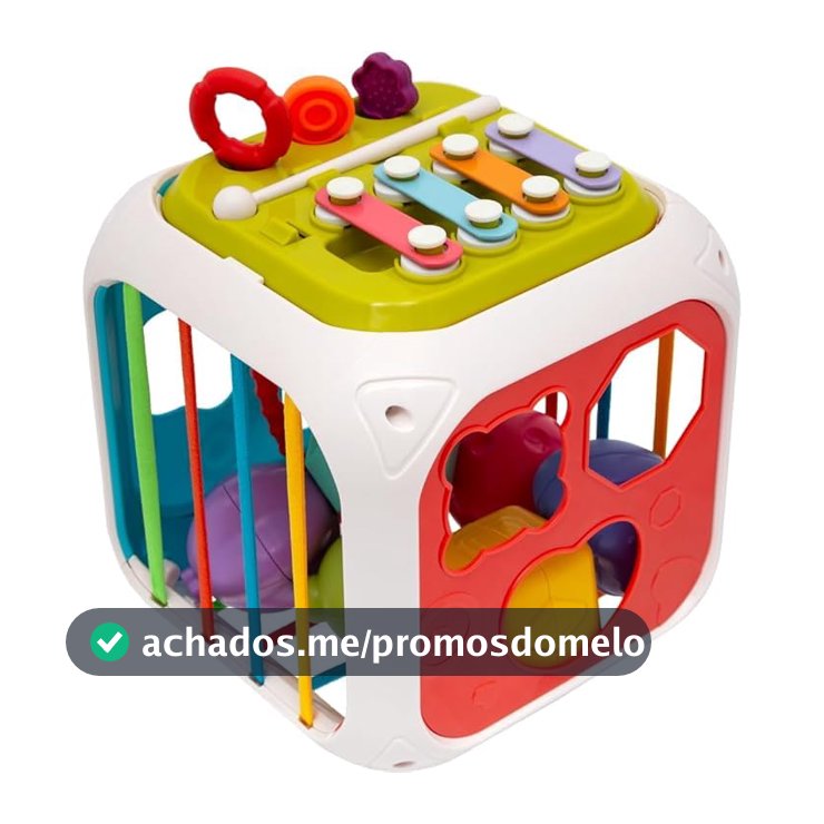 Cubo De Atividade Educativo 7 em 1 Brinquedo Sensorial Cubo de Atividades Infantil