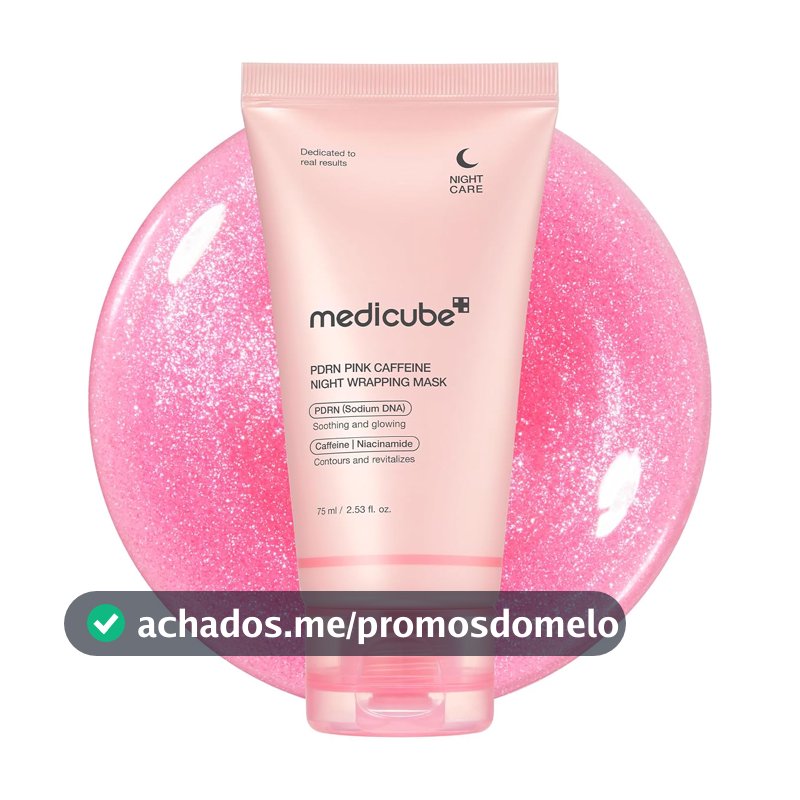 Máscara Facial Noturna medicube, PDRN Pink Caffeine, 75ml