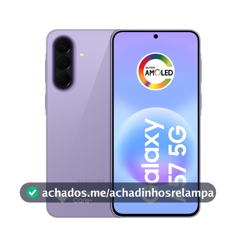 Celular Samsung Galaxy A57 5G 256GB, 8GB RAM, Câmera Tripla de até 50MP, Selfie de 12MP, Tela Super AMOLED 6.7", NFC, Recursos AI, IP68, Até 6 Atualizações de Android e Segurança (Lilás)